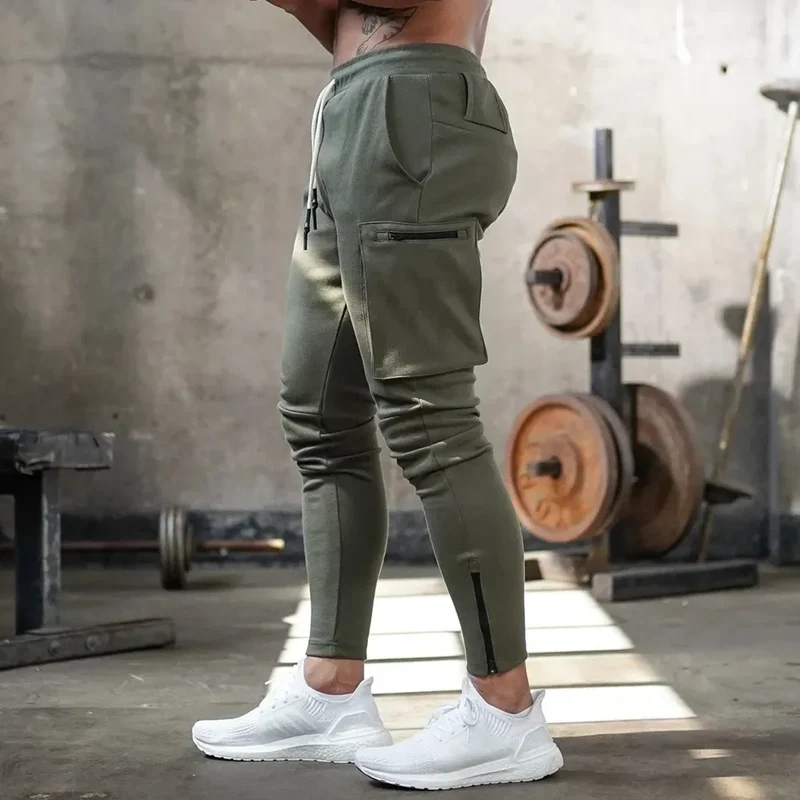 Herren Sporthose Jogger Jogginghose Sweatpants Trainingshose Cargo Hose mit Zip