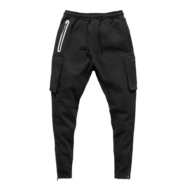 Herren Sporthose Jogger Jogginghose Sweatpants Trainingshose Cargo Hose mit Zip