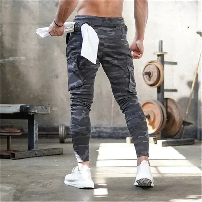 Herren Sporthose Jogger Jogginghose Sweatpants Trainingshose Cargo Hose mit Zip