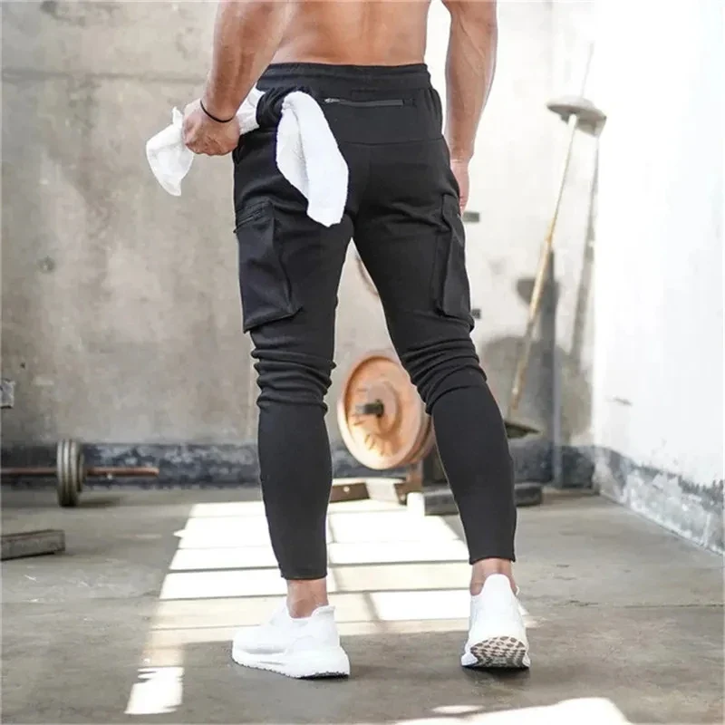 Herren Sporthose Jogger Jogginghose Sweatpants Trainingshose Cargo Hose mit Zip