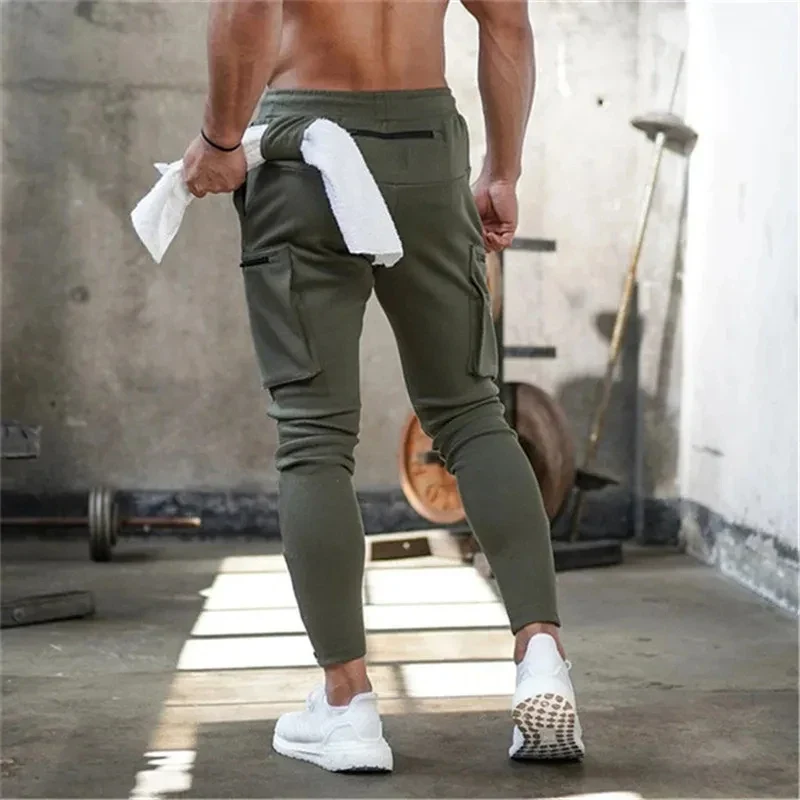 Herren Sporthose Jogger Jogginghose Sweatpants Trainingshose Cargo Hose mit Zip
