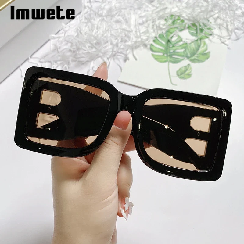 Designer Luxus Brille Sonnenbrille Damen Quadratische Übergröße Gläser Vintage