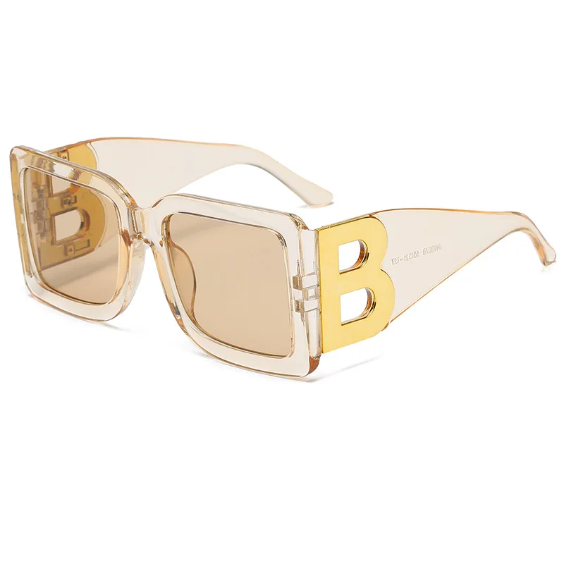 Designer Luxus Brille Sonnenbrille Damen Quadratische Übergröße Gläser Vintage