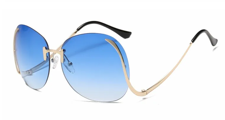 Designer Luxus Brille Sonnenbrille Damen Quadratische Übergröße Gläser Vintage