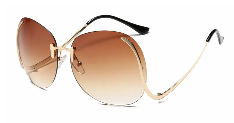 Designer Luxus Brille Sonnenbrille Damen Quadratische Übergröße Gläser Vintage