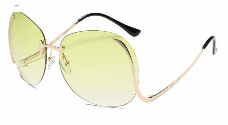Designer Luxus Brille Sonnenbrille Damen Quadratische Übergröße Gläser Vintage