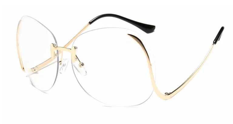 Designer Luxus Brille Sonnenbrille Damen Quadratische Übergröße Gläser Vintage