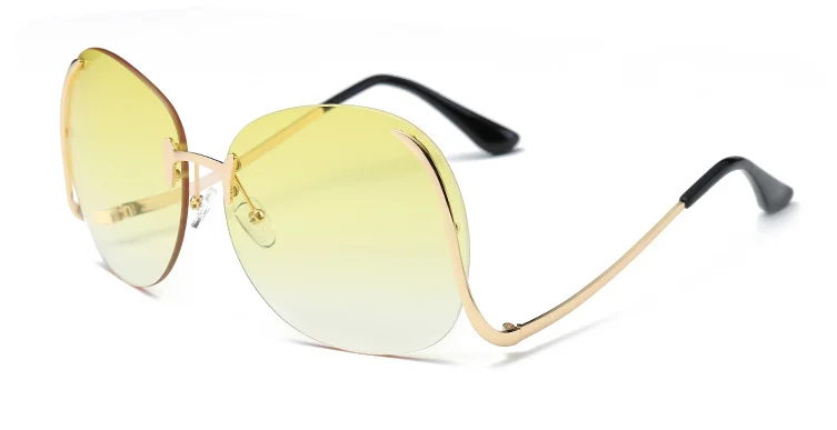 Designer Luxus Brille Sonnenbrille Damen Quadratische Übergröße Gläser Vintage