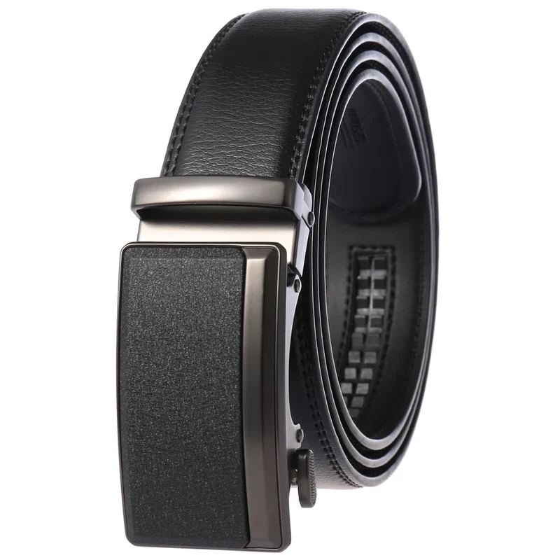 Herrengürtel Herren Verstellbarer Ledergürtel Leder Gürtel Schnalle Jeansgürtel