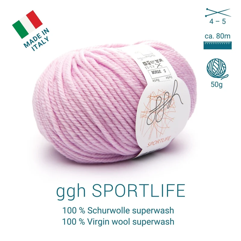 ggh Sportlife | Schurwolle | 80m/50g | 005 - Rosa