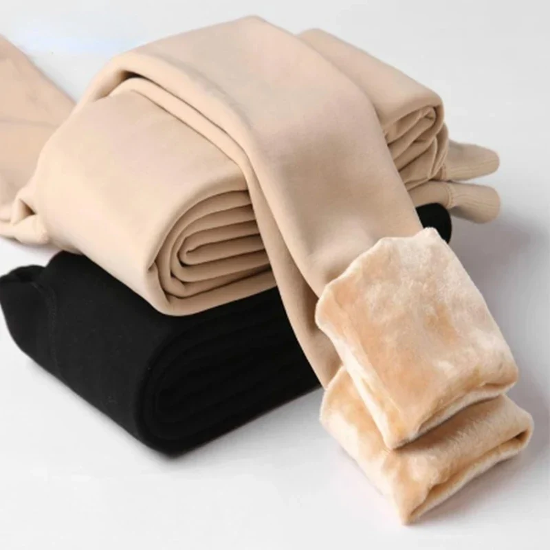 Frauen Winter Warme Thermo Hose Innenfleece Strumpfhose Blickdicht Hosen Leggins