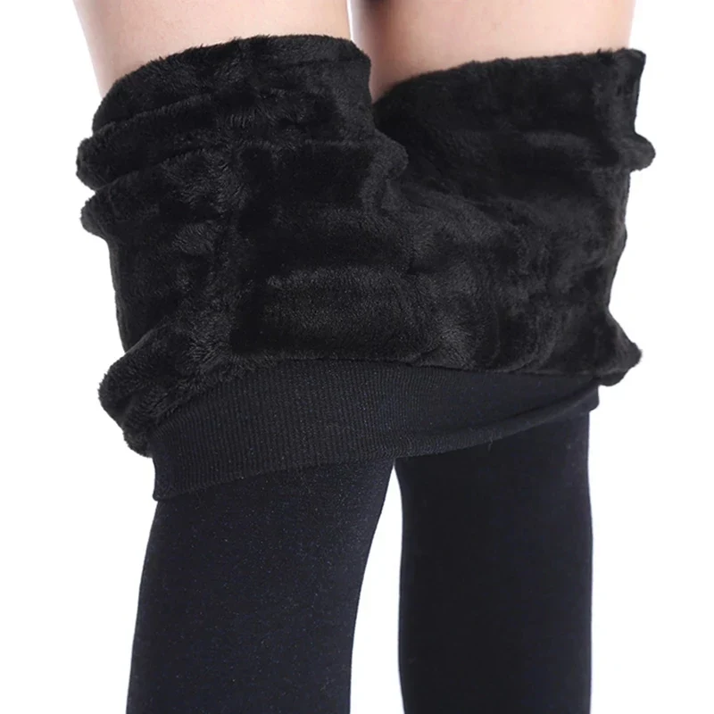 Frauen Winter Warme Thermo Hose Innenfleece Strumpfhose Blickdicht Hosen Leggins