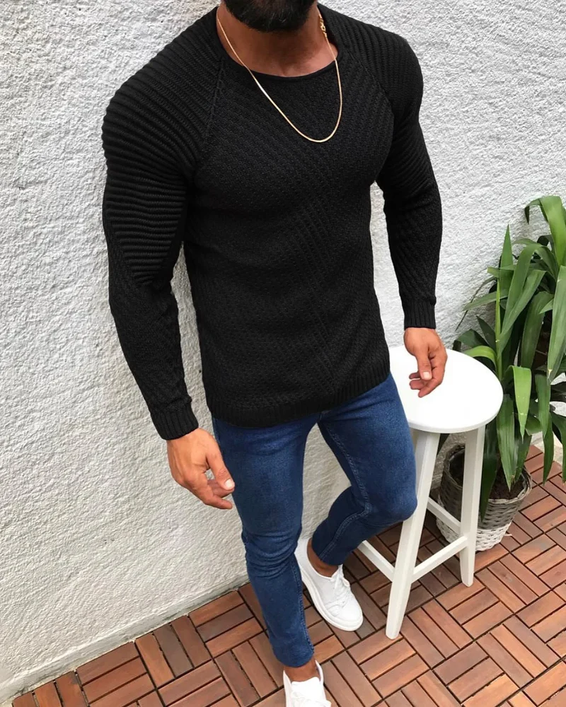 Herren Pullover Sweatshirt Pulli Zipper Sweater Shirt Langarmshirt Rollkragen