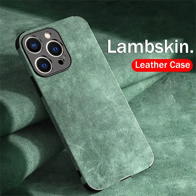 ECHT LEDER Handy Hülle IPhone 14 13 12 11 Pro Max Fashion Tasche Cove Schutzhülle