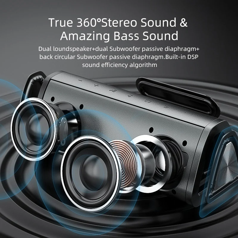 Mifa A10+ PLUS 20W Tragbare bluetooth lautsprecher 360 ° Stereo IPX7 wasserdicht