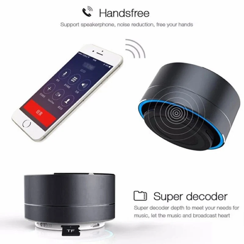 Tragbarer Wireless Bluetooth Lautsprecher Stereo Subwoofer SD Musicbox