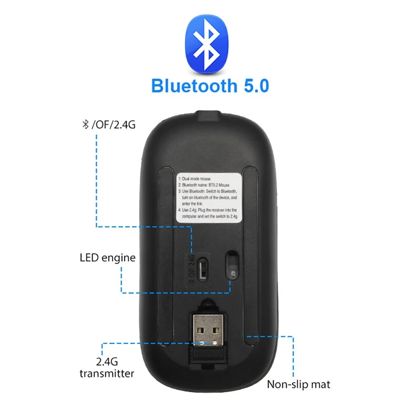 PC Maus Kabellos USB Wireless Mouse Computer Notebook Laptop Funkmaus (NEU)