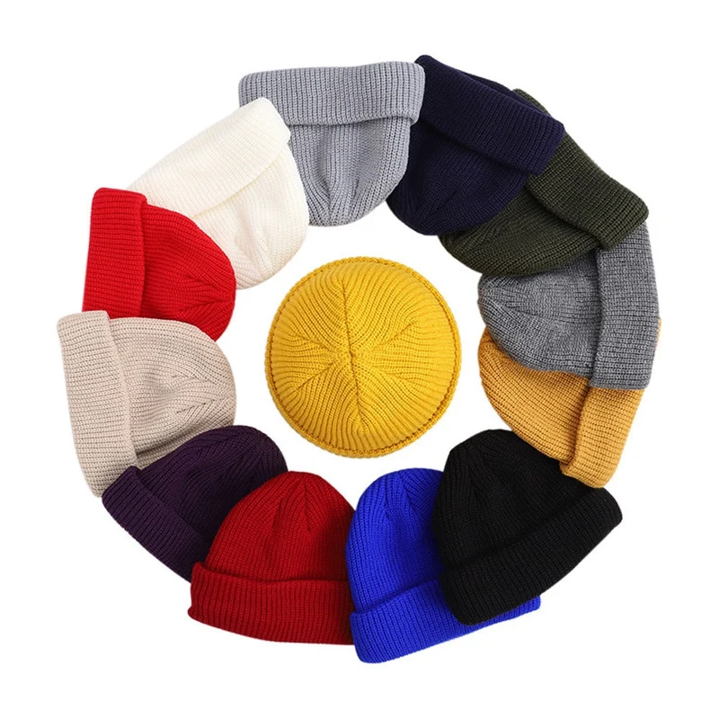 Warme Herren Wintermütze Woll Mütze Strickmütze Kappe Hut Unisex