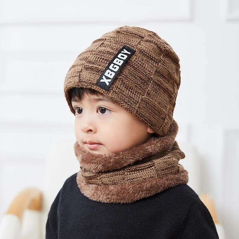 Warme Herren Wintermütze und Schal Fleece Mütze Strickmütze Kappe Hut Unisex