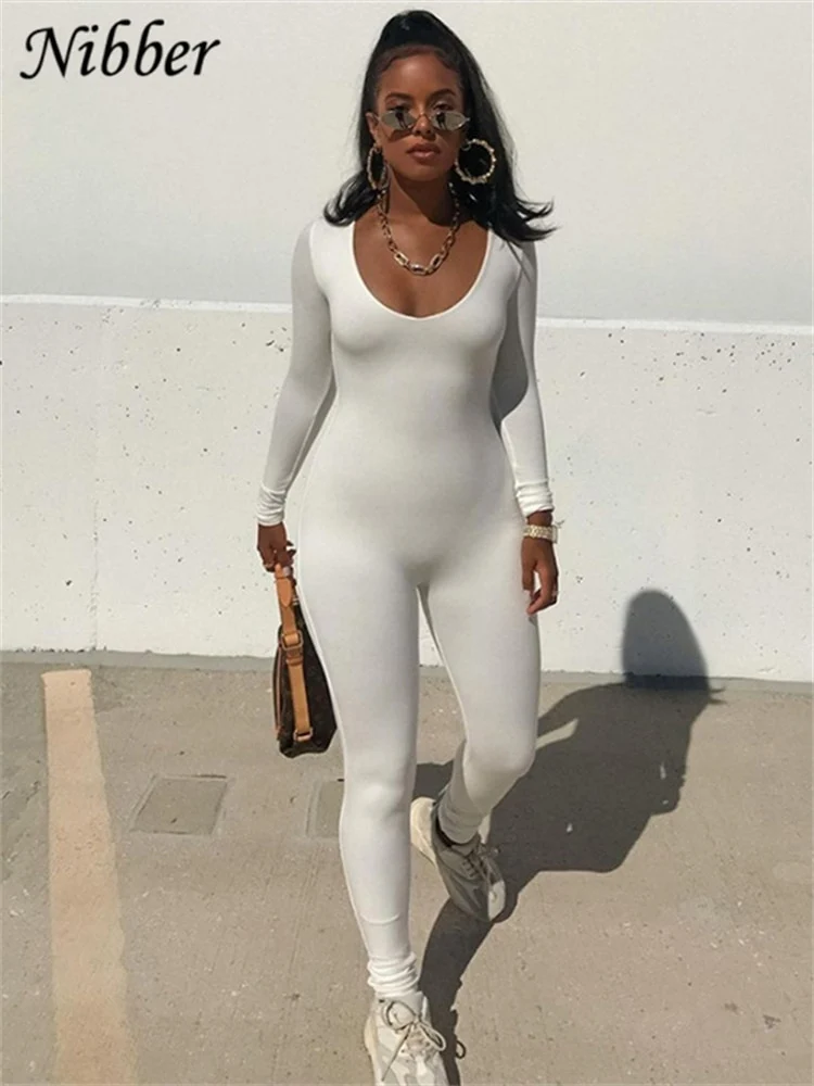 Damen Bodycon Overall Jumpsuit Streetwear Fitness-Strampler Playsuit