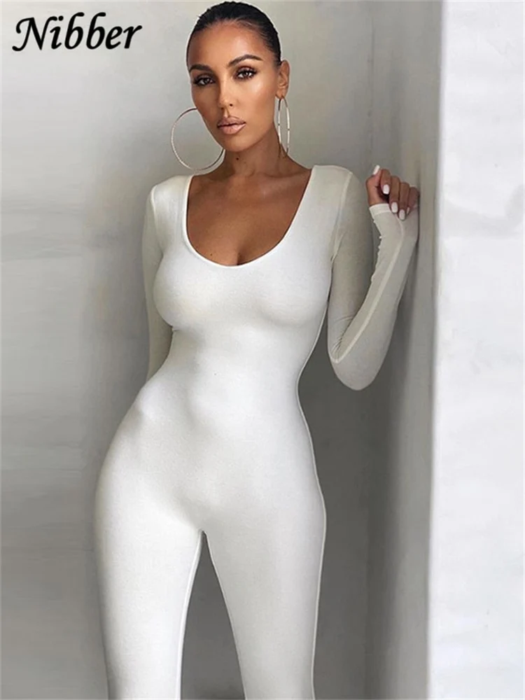 Damen Bodycon Overall Jumpsuit Streetwear Fitness-Strampler Playsuit