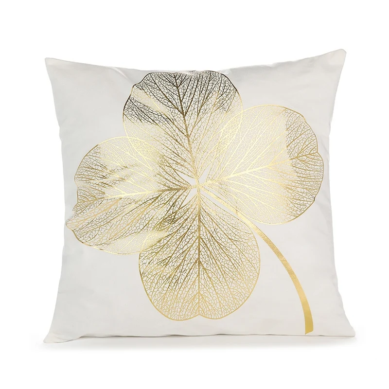 Kissenbezug Goldfolie bedruckt schwarz - gold seidig superweich 45cm x45cm NEU