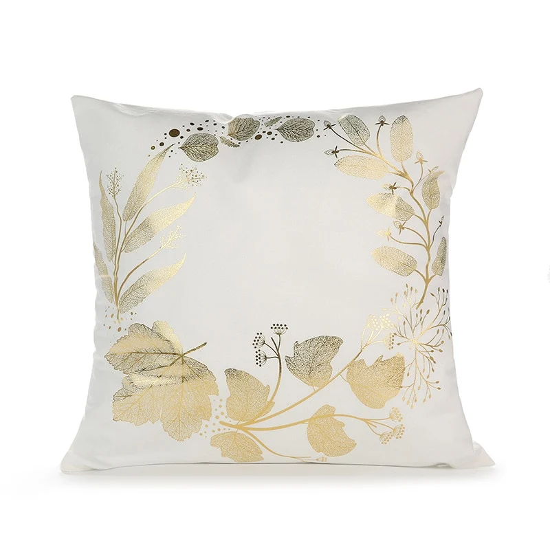 Kissenbezug Goldfolie bedruckt schwarz - gold seidig superweich 45cm x45cm NEU