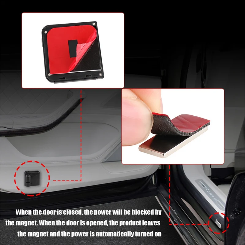 1/2 Stück Kabelloses Autotürlicht LED-Auto Automarken logo Projektor-Logo