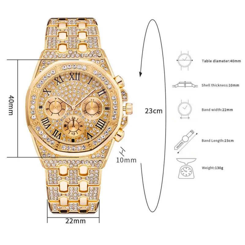 Herren Armbanduhr Silber Schwarz Edelstahl Quarzuhr Luxus Chronograph Business