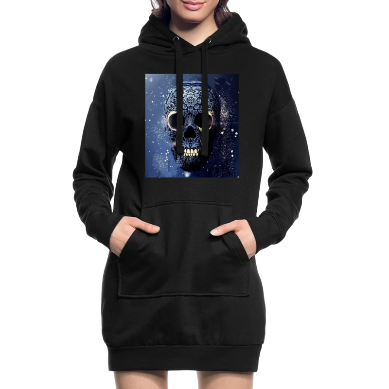 Hoodie-Kleid Kapuzenpullover Sweatshirt Pulloverkleid Hoodie Pulli Tunika Damen