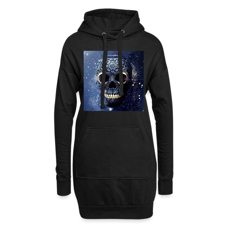 Hoodie-Kleid Kapuzenpullover Sweatshirt Pulloverkleid Hoodie Pulli Tunika Damen