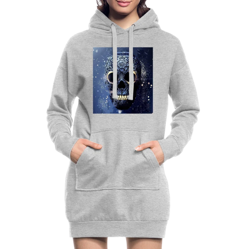 Hoodie-Kleid Kapuzenpullover Sweatshirt Pulloverkleid Hoodie Pulli Tunika Damen