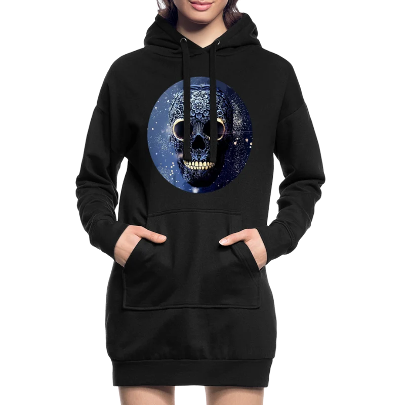 Hoodie-Kleid Kapuzenpullover Sweatshirt Pulloverkleid Hoodie Pulli Tunika Damen