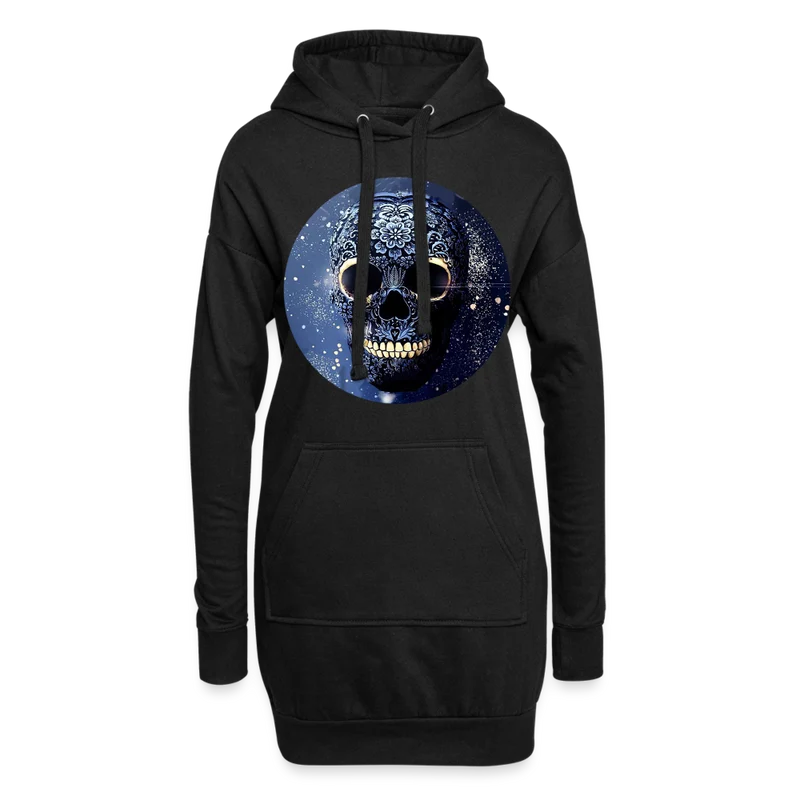 Hoodie-Kleid Kapuzenpullover Sweatshirt Pulloverkleid Hoodie Pulli Tunika Damen