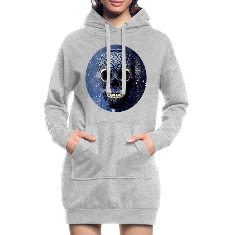 Hoodie-Kleid Kapuzenpullover Sweatshirt Pulloverkleid Hoodie Pulli Tunika Damen