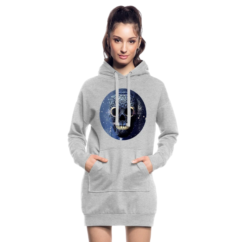 Hoodie-Kleid Kapuzenpullover Sweatshirt Pulloverkleid Hoodie Pulli Tunika Damen