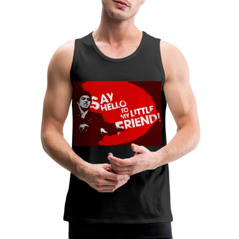 Tanktop T-Shirt SAY HELLO Muskelshirt Achselshirt Sport Basic Herren