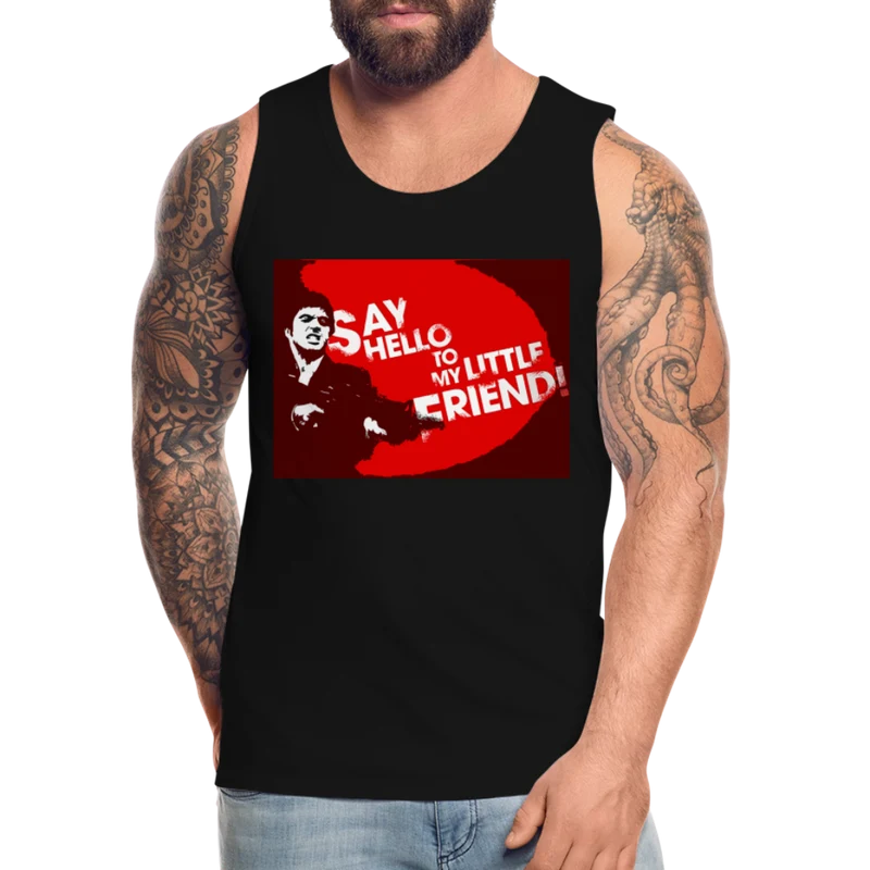 Tanktop T-Shirt SAY HELLO Muskelshirt Achselshirt Sport Basic Herren