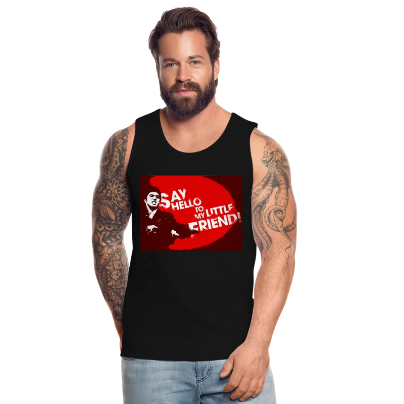 Tanktop T-Shirt SAY HELLO Muskelshirt Achselshirt Sport Basic Herren