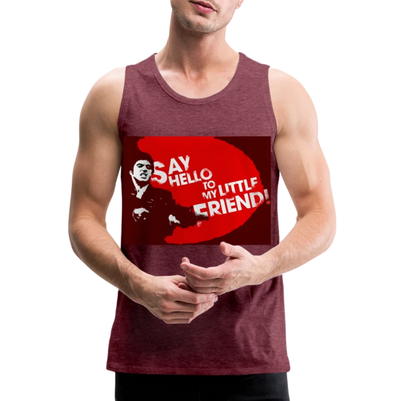 Tanktop T-Shirt SAY HELLO Muskelshirt Achselshirt Sport Basic Herren