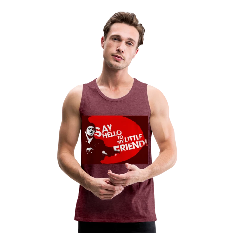 Tanktop T-Shirt SAY HELLO Muskelshirt Achselshirt Sport Basic Herren