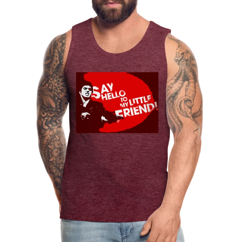 Tanktop T-Shirt SAY HELLO Muskelshirt Achselshirt Sport Basic Herren