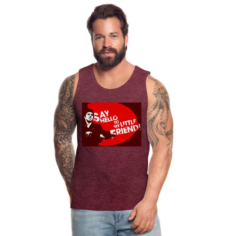 Tanktop T-Shirt SAY HELLO Muskelshirt Achselshirt Sport Basic Herren