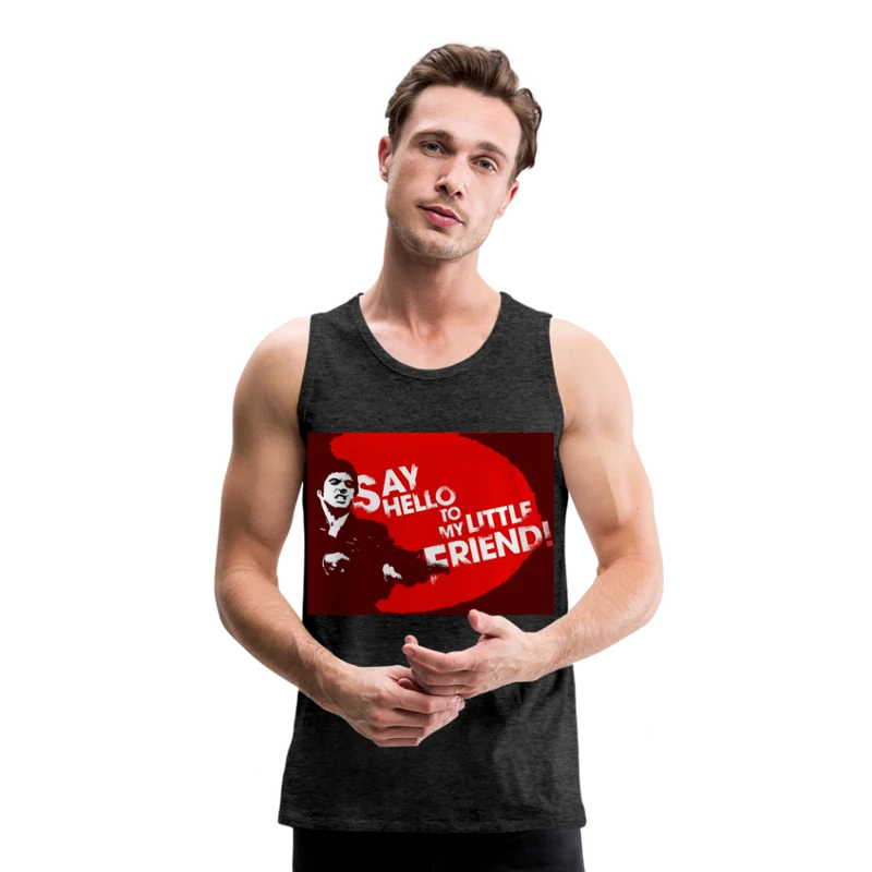 Tanktop T-Shirt SAY HELLO Muskelshirt Achselshirt Sport Basic Herren
