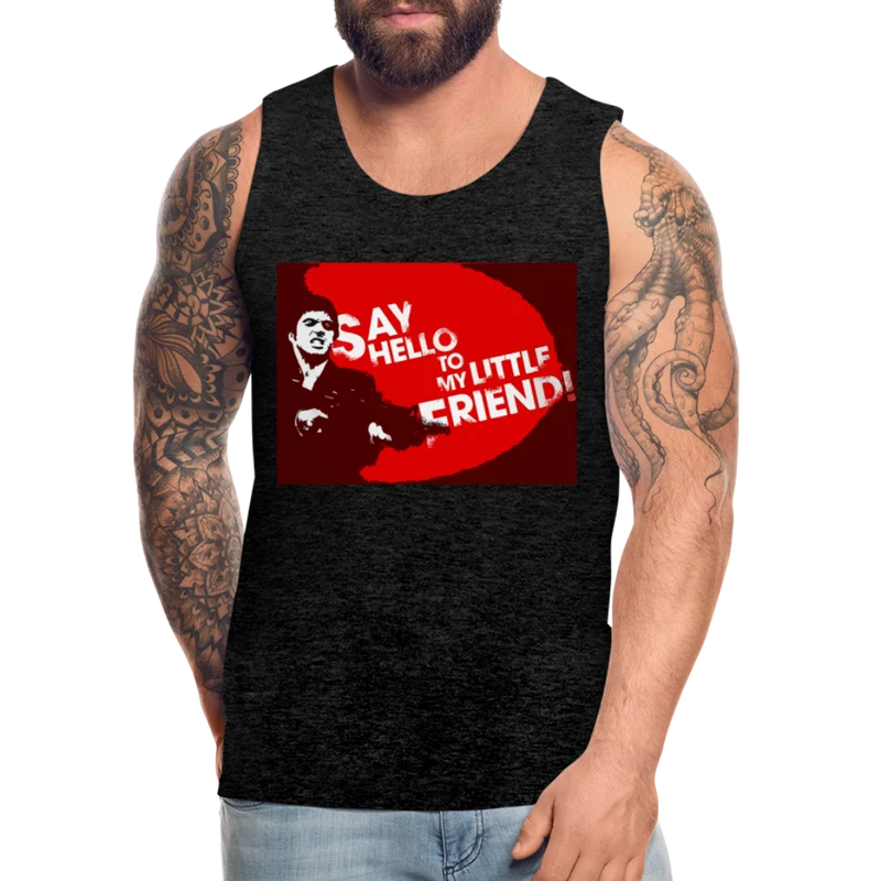 Tanktop T-Shirt SAY HELLO Muskelshirt Achselshirt Sport Basic Herren