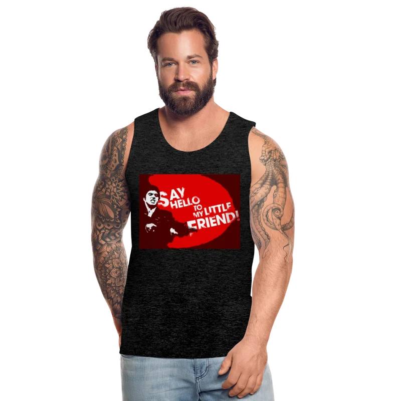 Tanktop T-Shirt SAY HELLO Muskelshirt Achselshirt Sport Basic Herren