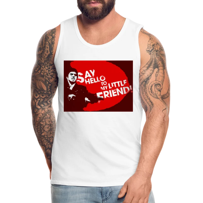 Tanktop T-Shirt SAY HELLO Muskelshirt Achselshirt Sport Basic Herren