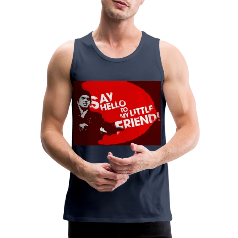 Tanktop T-Shirt SAY HELLO Muskelshirt Achselshirt Sport Basic Herren