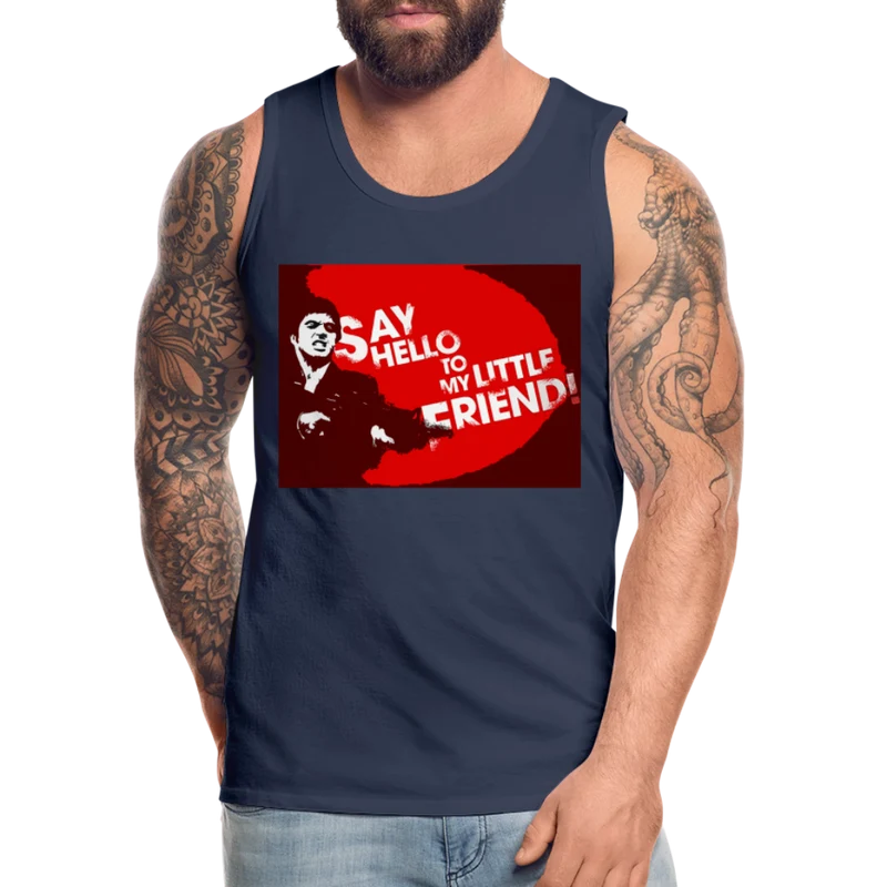 Tanktop T-Shirt SAY HELLO Muskelshirt Achselshirt Sport Basic Herren