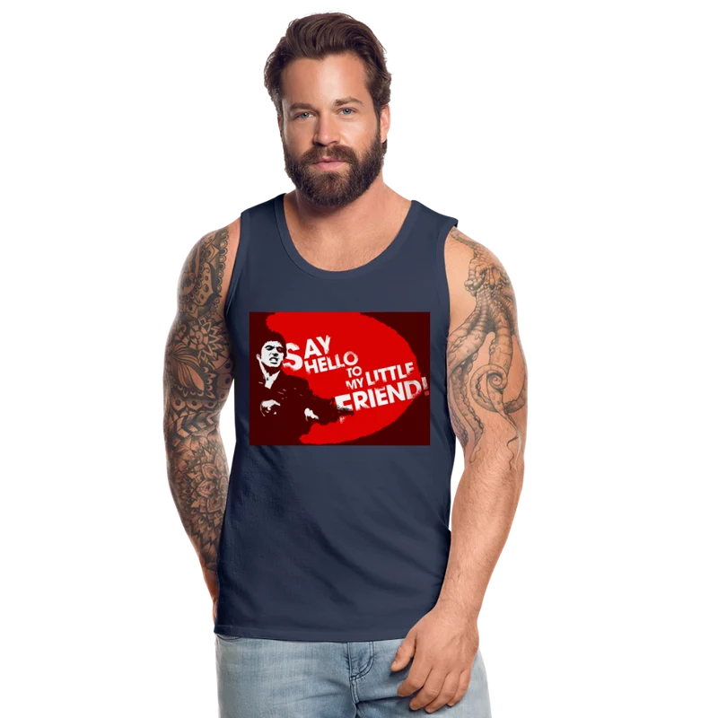 Tanktop T-Shirt SAY HELLO Muskelshirt Achselshirt Sport Basic Herren